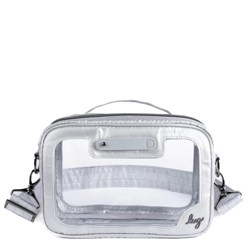 Lug Carriage Clearview Crossbody Bag NWT Metallic Silver or Black - Picture 3 of 16